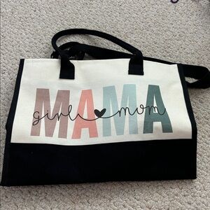 Girl mom tote bag